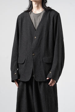 Load image into Gallery viewer, KLASICA "BELLE-SW" 2B V-CUT WORK JACKET / AMBIENCE ANTIQUE DRAPER (CACAO NIB)
