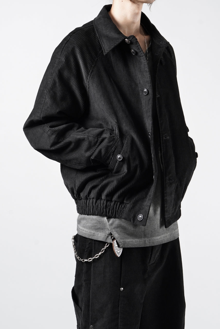 画像をギャラリービューアに読み込む, Professor.E CORDUROY HARRINGTON JACKET (BLACK)