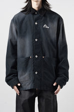 Load image into Gallery viewer, EVISU EJ, VINTAGE WASHED DAICOCK CHORE JACKET-RELAX FIT (BLACK)