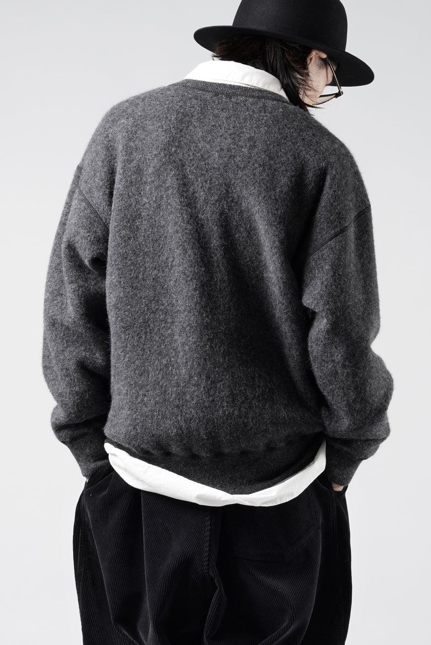 Load image into Gallery viewer, PORTER CLASSIC BABY ALPACA / CASHMERE DOUBLE FACE CREWNECK (CHARCOAL GREY)