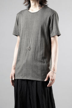 Load image into Gallery viewer, black crow x LOOM exclusive short sleeve tops / Non-Torque Cotton Yarn (M.CARBON - 中墨)