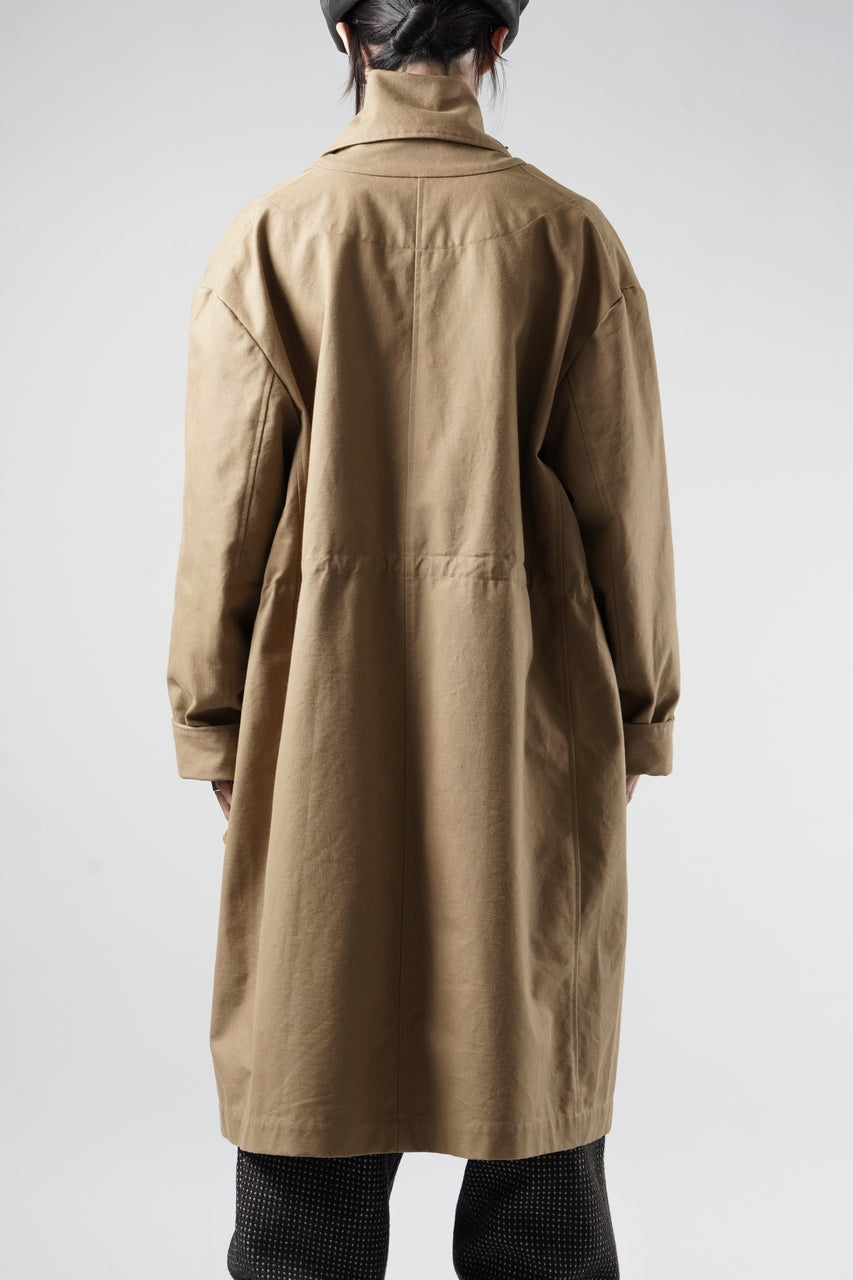 画像をギャラリービューアに読み込む, A TENTATIVE ATELIER exclusive Josef K. SHAWL COLLAR MILITARY COAT w FLEECE LINING (TAN)