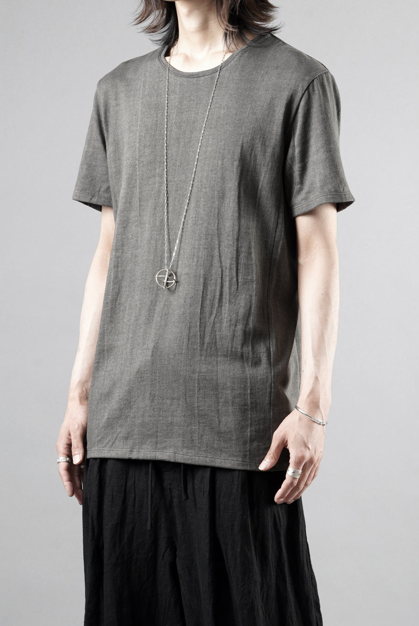 Load image into Gallery viewer, black crow x LOOM exclusive short sleeve tops / Non-Torque Cotton Yarn (M.CARBON - 中墨)