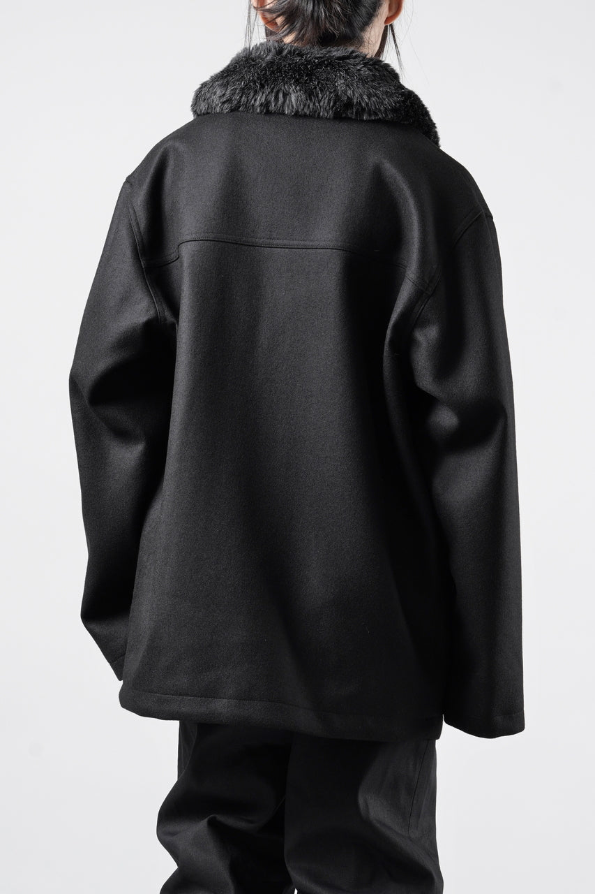 Load image into Gallery viewer, LITTLEBIG Wool Car Coat (BLACK)