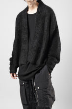 Load image into Gallery viewer, thom/krom KNIT OPEN JACKET / BRUSHED YAK WOOL (BLACK)