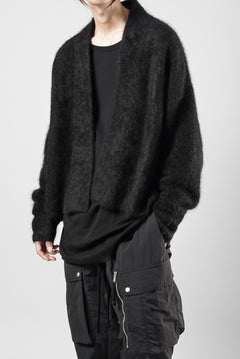 Load image into Gallery viewer, thom/krom KNIT OPEN JACKET / BRUSHED YAK WOOL (BLACK)