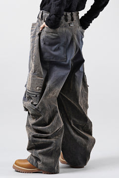 画像をギャラリービューアに読み込む, A.F ARTEFACT CURVED WIDE CARGO PANTS / ENZYME WASHED DENIM (BEIGE)