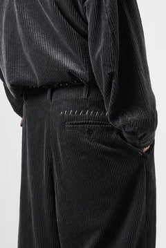 画像をギャラリービューアに読み込む, KLASICA "PACE-CD" WIDE AND TAPERED SILENT TROUSERS / HI-SOFT FINISHED 5-WALE CORDUROY (IRON)