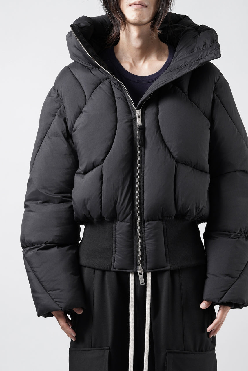 画像をギャラリービューアに読み込む, thom/krom HIGH NECK &amp; BIG HOODIE JACKET / WARM PUFFER (BLACK)