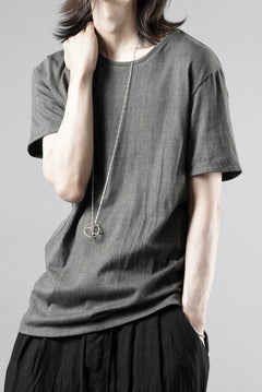 Load image into Gallery viewer, black crow x LOOM exclusive short sleeve tops / Non-Torque Cotton Yarn (M.CARBON - 中墨)