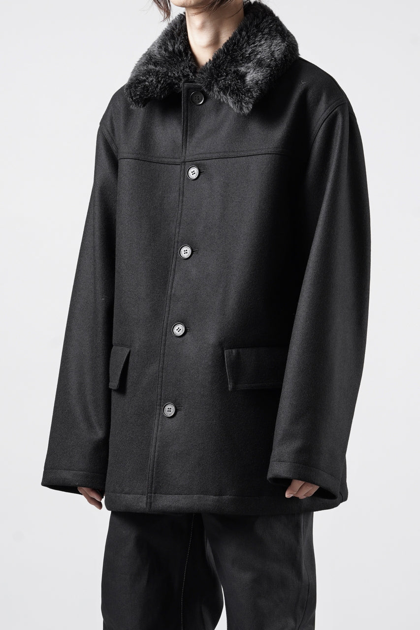 Load image into Gallery viewer, LITTLEBIG Wool Car Coat (BLACK)