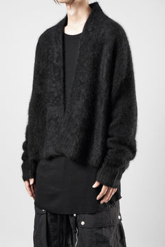 Load image into Gallery viewer, thom/krom KNIT OPEN JACKET / BRUSHED YAK WOOL (BLACK)