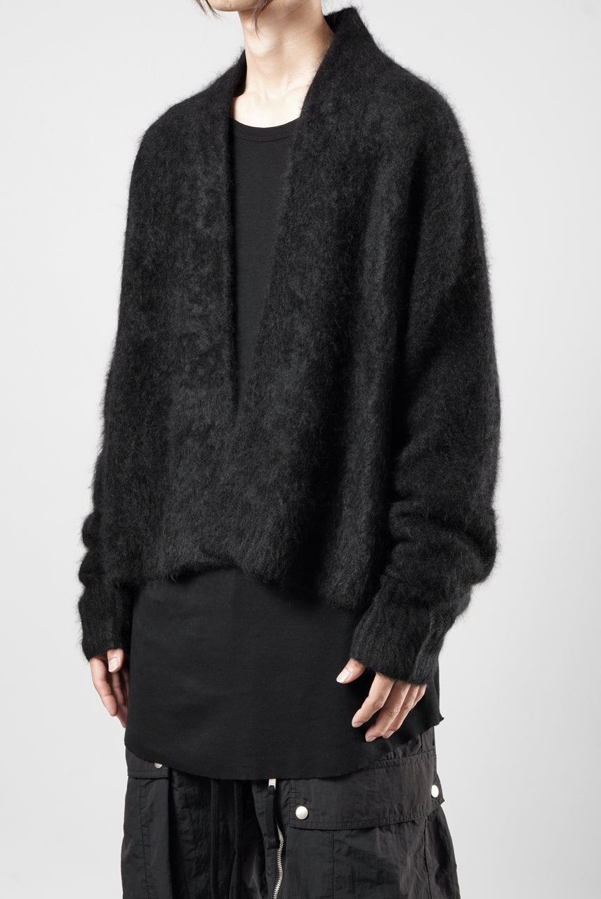 Load image into Gallery viewer, thom/krom KNIT OPEN JACKET / BRUSHED YAK WOOL (BLACK)