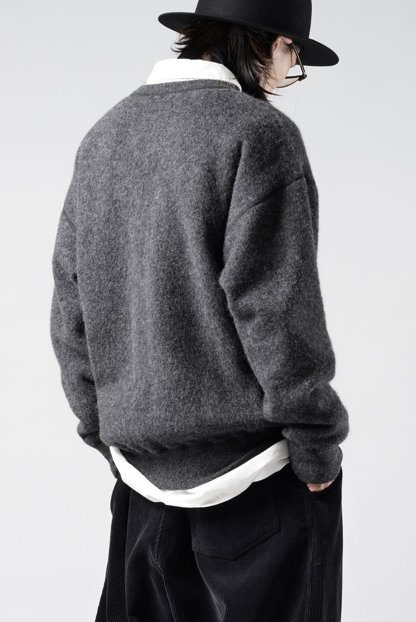 Load image into Gallery viewer, PORTER CLASSIC BABY ALPACA / CASHMERE DOUBLE FACE CREWNECK (CHARCOAL GREY)