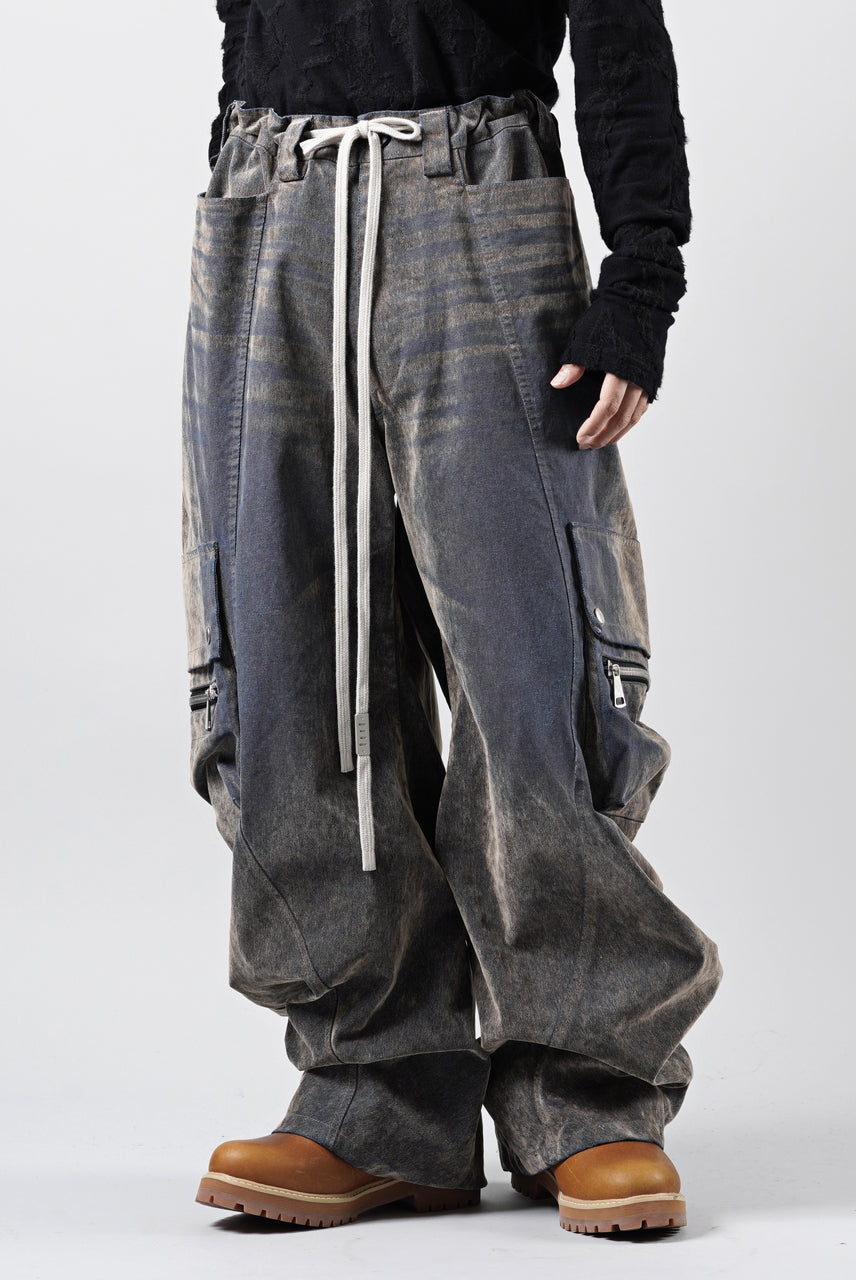 画像をギャラリービューアに読み込む, A.F ARTEFACT CURVED WIDE CARGO PANTS / ENZYME WASHED DENIM (BEIGE)