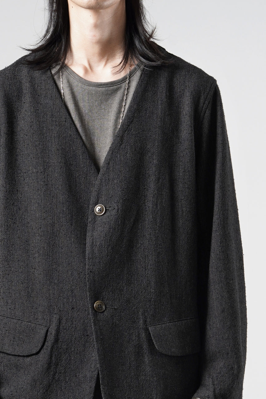 Load image into Gallery viewer, KLASICA "BELLE-SW" 2B V-CUT WORK JACKET / AMBIENCE ANTIQUE DRAPER (CACAO NIB)