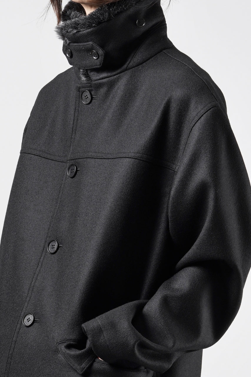 Load image into Gallery viewer, LITTLEBIG Wool Car Coat (BLACK)