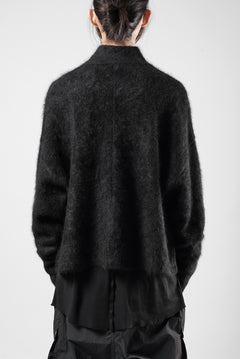 Load image into Gallery viewer, thom/krom KNIT OPEN JACKET / BRUSHED YAK WOOL (BLACK)