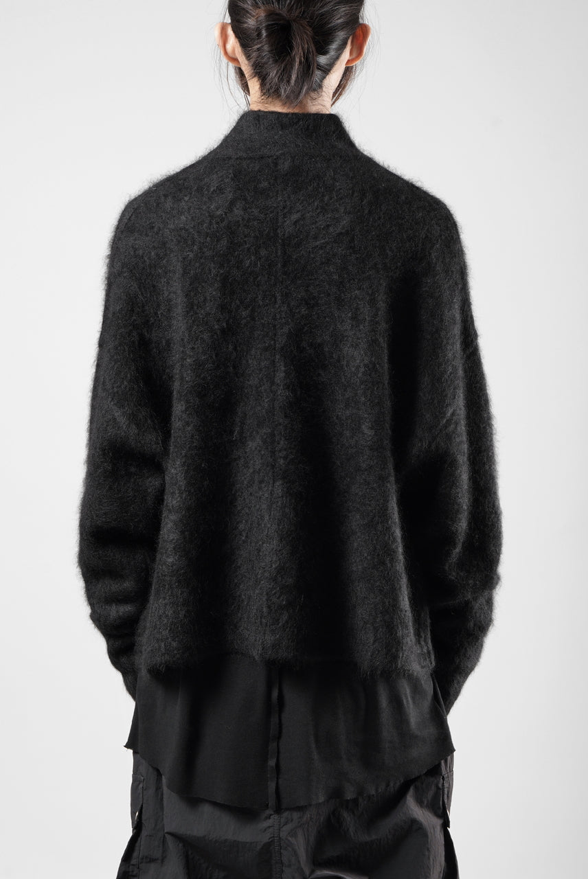 Load image into Gallery viewer, thom/krom KNIT OPEN JACKET / BRUSHED YAK WOOL (BLACK)