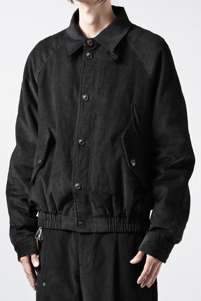 画像をギャラリービューアに読み込む, Professor.E CORDUROY HARRINGTON JACKET (BLACK)