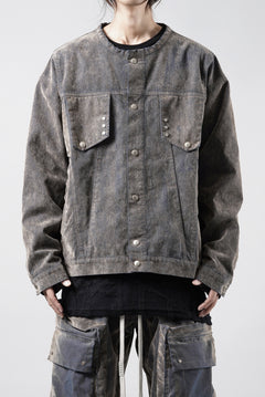 画像をギャラリービューアに読み込む, A.F ARTEFACT SHORT COLLAR BLOUSON / ENZYME WASHED DENIM (BEIGE)