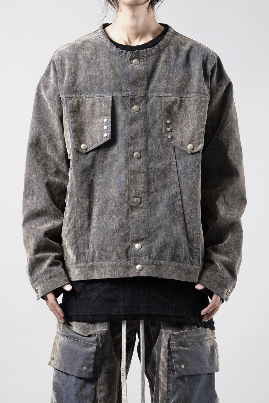 画像をギャラリービューアに読み込む, A.F ARTEFACT SHORT COLLAR BLOUSON / ENZYME WASHED DENIM (BEIGE)