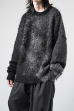 Load image into Gallery viewer, ISABEL BENENATO Mohair Crew-Neck Sweater with Abstract Pattern (BLACK)