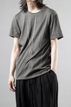 Load image into Gallery viewer, black crow x LOOM exclusive short sleeve tops / Non-Torque Cotton Yarn (M.CARBON - 中墨)