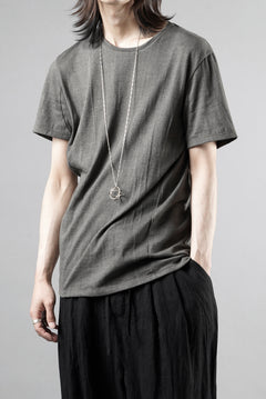 Load image into Gallery viewer, black crow x LOOM exclusive short sleeve tops / Non-Torque Cotton Yarn (M.CARBON - 中墨)