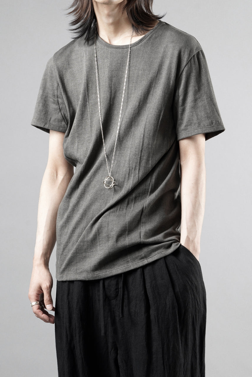 Load image into Gallery viewer, black crow x LOOM exclusive short sleeve tops / Non-Torque Cotton Yarn (M.CARBON - 中墨)