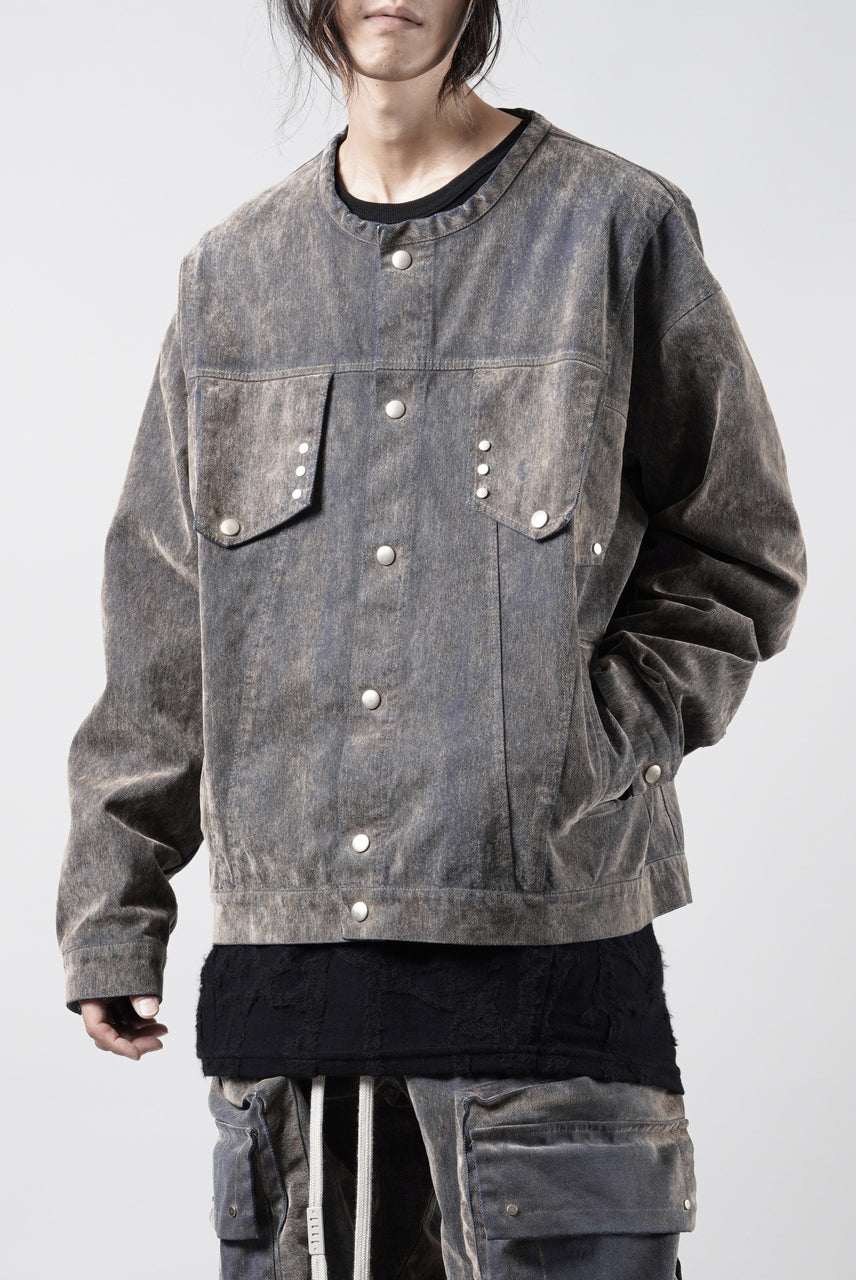 画像をギャラリービューアに読み込む, A.F ARTEFACT SHORT COLLAR BLOUSON / ENZYME WASHED DENIM (BEIGE)