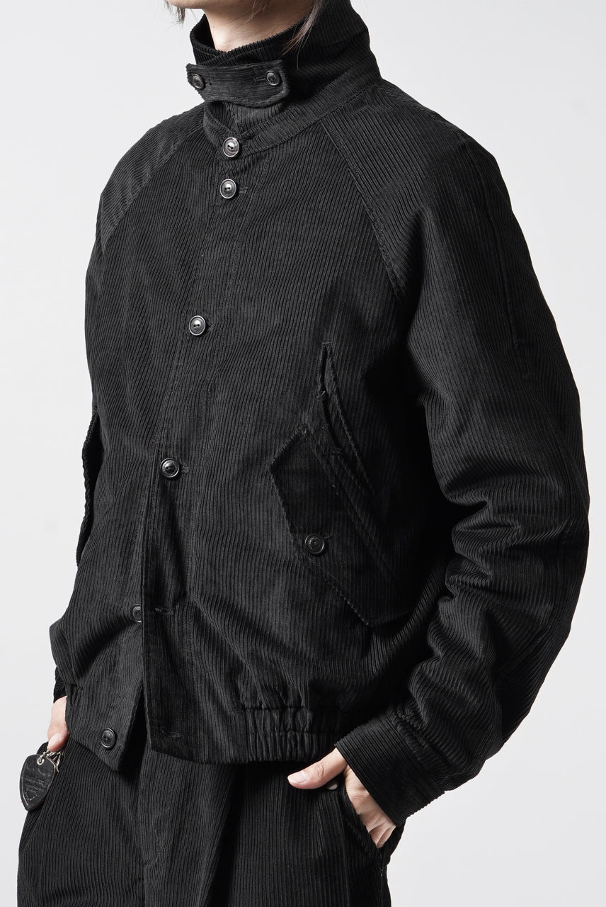 画像をギャラリービューアに読み込む, Professor.E CORDUROY HARRINGTON JACKET (BLACK)