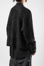 Load image into Gallery viewer, thom/krom KNIT OPEN JACKET / BRUSHED YAK WOOL (BLACK)