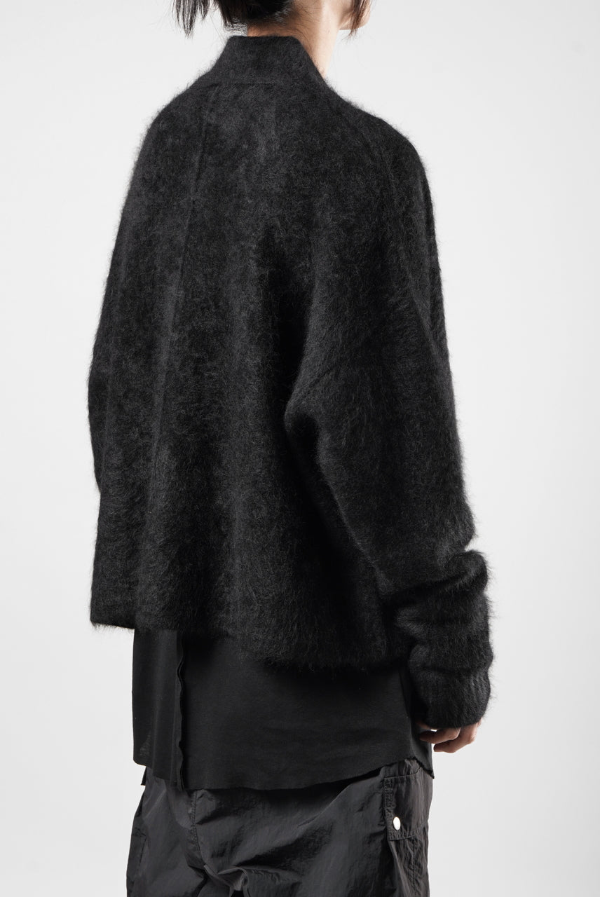 Load image into Gallery viewer, thom/krom KNIT OPEN JACKET / BRUSHED YAK WOOL (BLACK)
