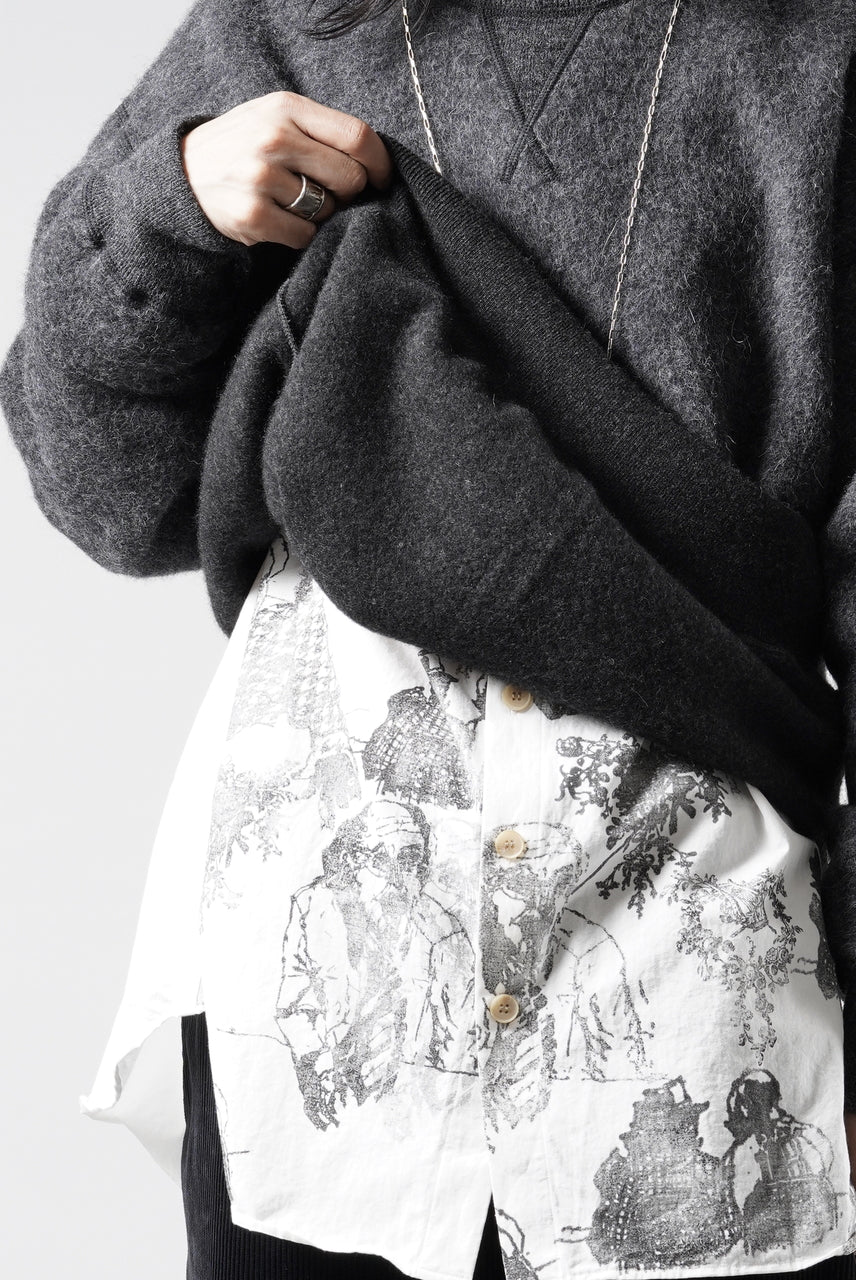 Load image into Gallery viewer, PORTER CLASSIC BABY ALPACA / CASHMERE DOUBLE FACE CREWNECK (CHARCOAL GREY)