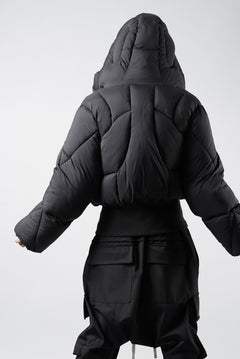 画像をギャラリービューアに読み込む, thom/krom HIGH NECK &amp; BIG HOODIE JACKET / WARM PUFFER (BLACK)