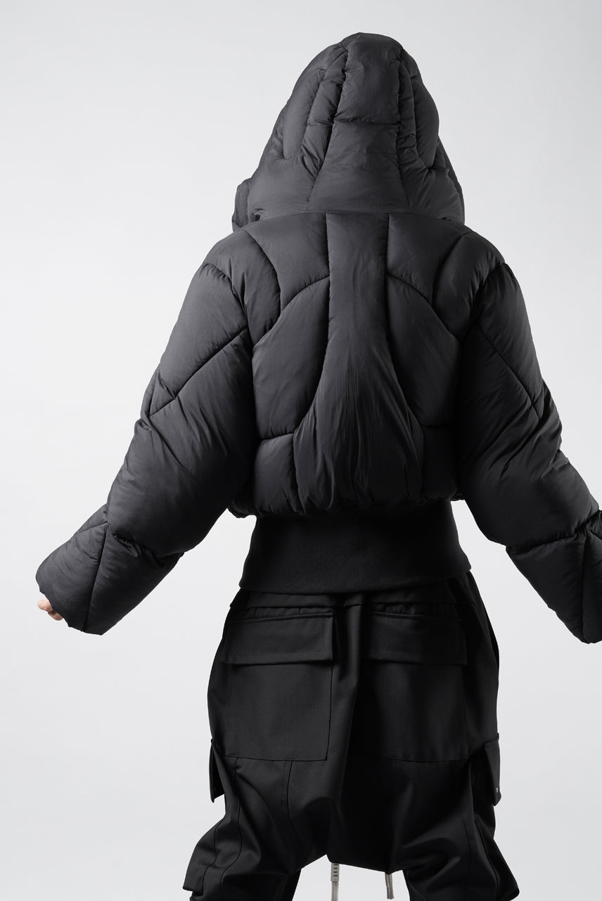 画像をギャラリービューアに読み込む, thom/krom HIGH NECK &amp; BIG HOODIE JACKET / WARM PUFFER (BLACK)