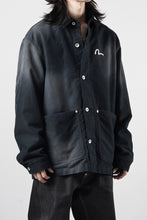 Load image into Gallery viewer, EVISU EJ, VINTAGE WASHED DAICOCK CHORE JACKET-RELAX FIT (BLACK)