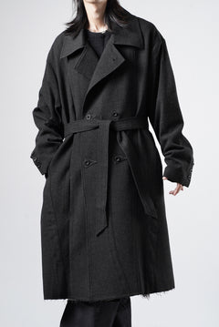 画像をギャラリービューアに読み込む, Professor.E TAILORED DB TRENCH COAT (BLACK)