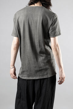 Load image into Gallery viewer, black crow x LOOM exclusive short sleeve tops / Non-Torque Cotton Yarn (M.CARBON - 中墨)