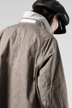 Load image into Gallery viewer, KLASICA "GHOST Ⅱ" SINGLE LAYER BALMACAAN COAT / HAND DYED HIGH DENSITY TWILL (DUST)