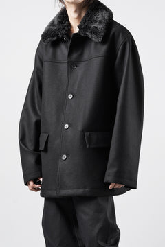 Load image into Gallery viewer, LITTLEBIG Wool Car Coat (BLACK)