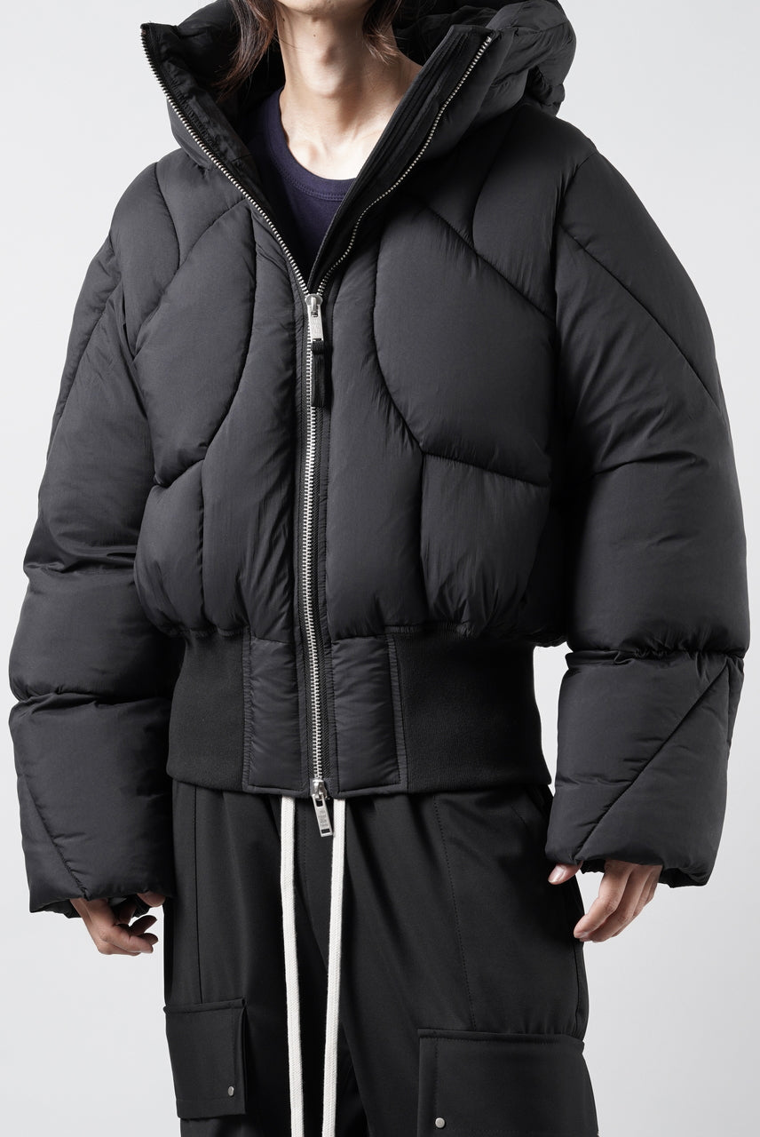 画像をギャラリービューアに読み込む, thom/krom HIGH NECK &amp; BIG HOODIE JACKET / WARM PUFFER (BLACK)