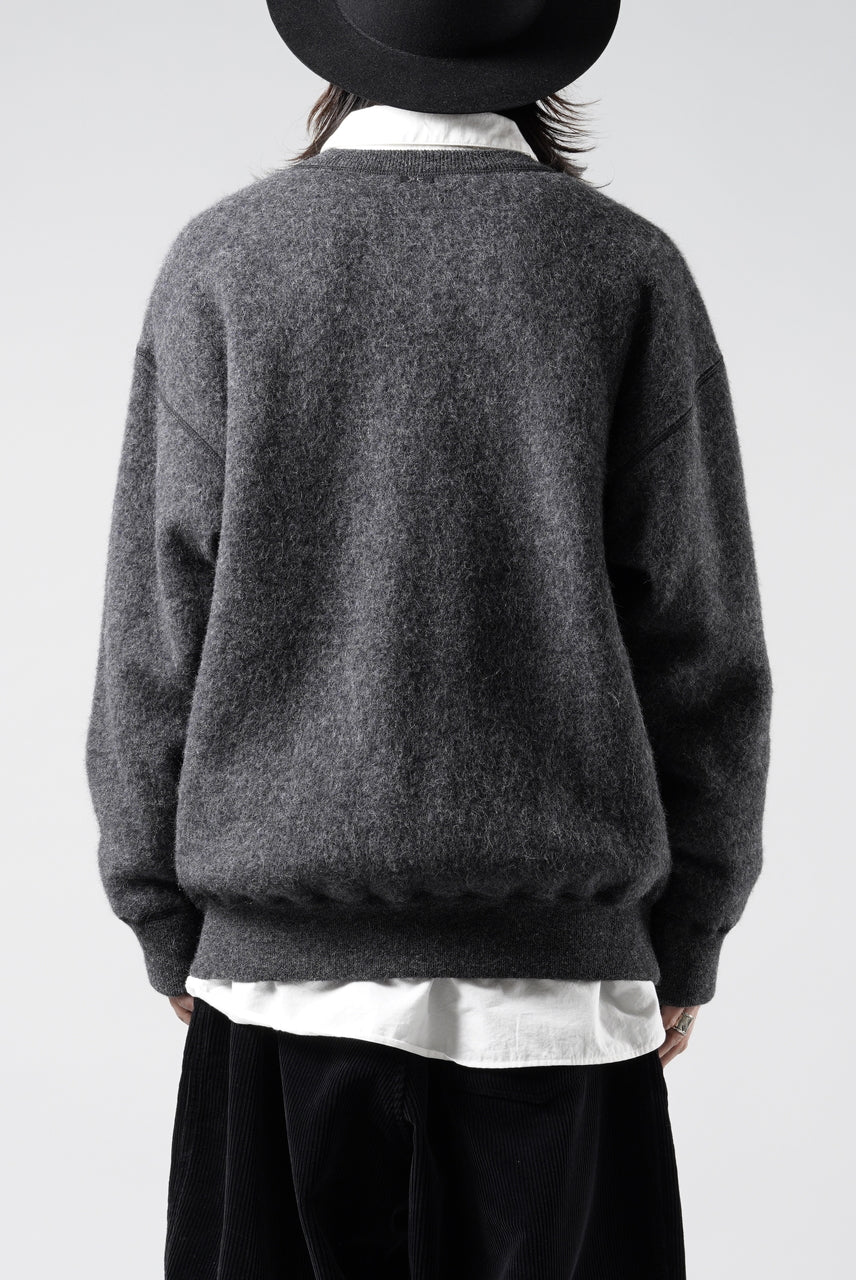 Load image into Gallery viewer, PORTER CLASSIC BABY ALPACA / CASHMERE DOUBLE FACE CREWNECK (CHARCOAL GREY)