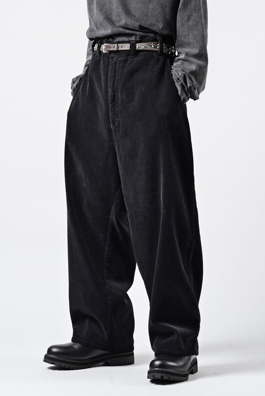 画像をギャラリービューアに読み込む, PORTER CLASSIC CORDUROY FATTY PANTS (BLACK)