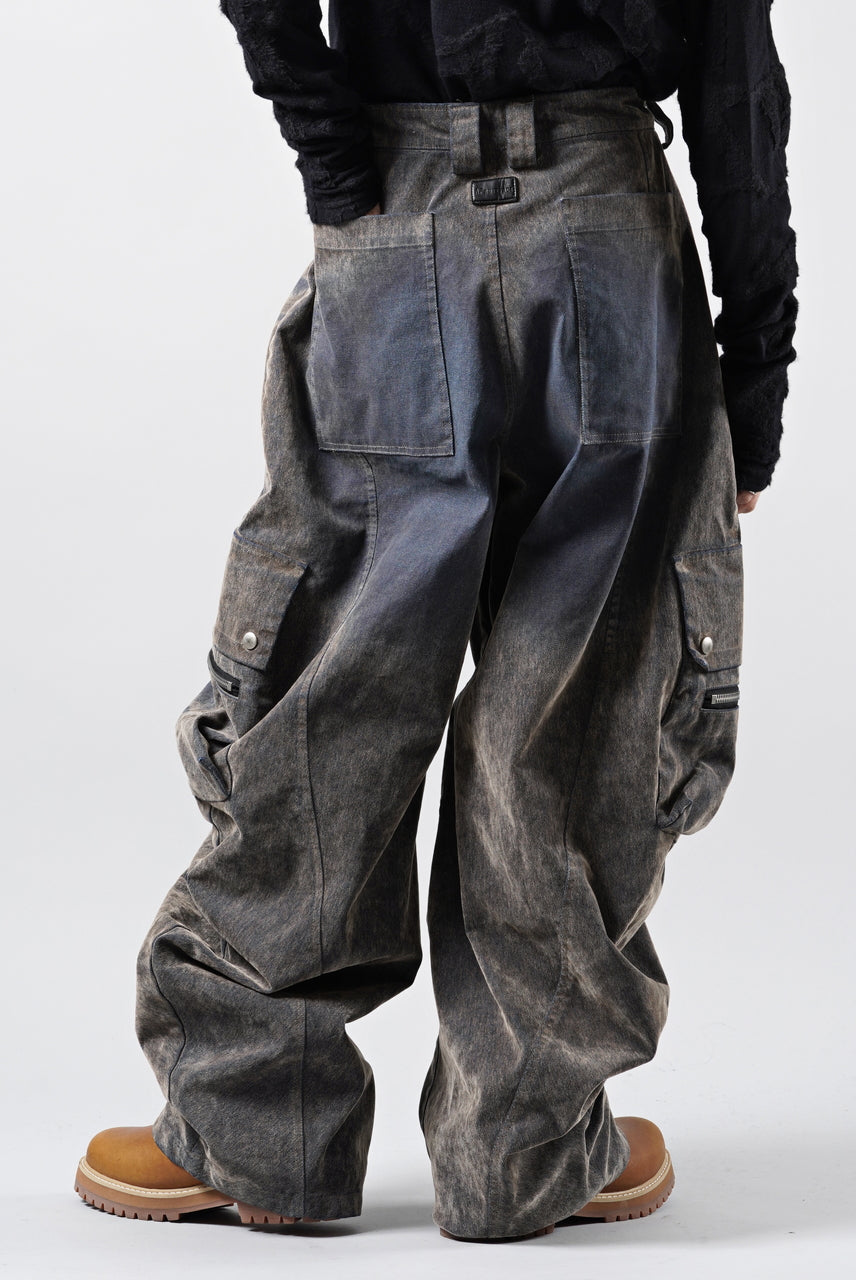 画像をギャラリービューアに読み込む, A.F ARTEFACT CURVED WIDE CARGO PANTS / ENZYME WASHED DENIM (BEIGE)
