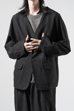 Load image into Gallery viewer, KLASICA "BELLE-SW" 2B V-CUT WORK JACKET / AMBIENCE ANTIQUE DRAPER (CACAO NIB)