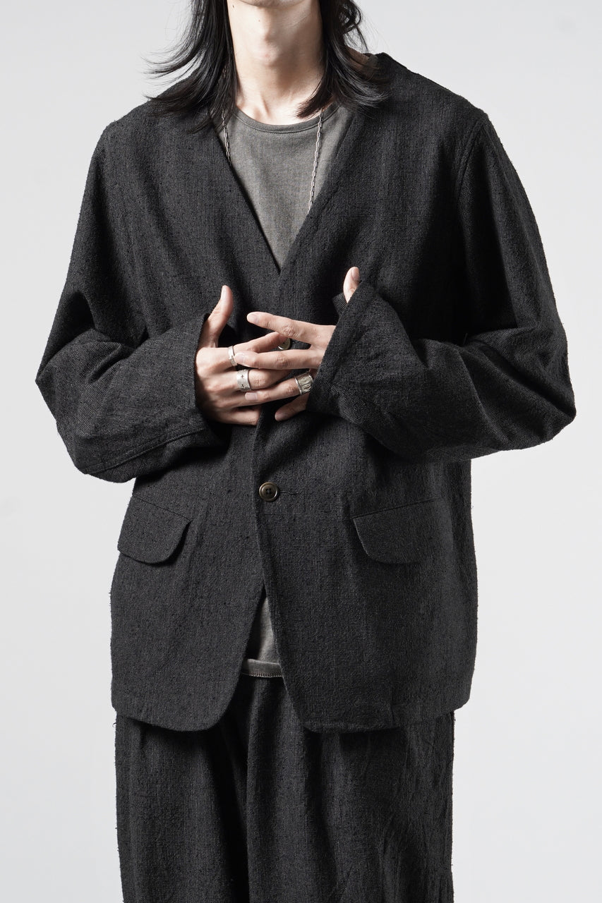 Load image into Gallery viewer, KLASICA "BELLE-SW" 2B V-CUT WORK JACKET / AMBIENCE ANTIQUE DRAPER (CACAO NIB)