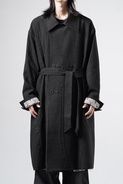 画像をギャラリービューアに読み込む, Professor.E TAILORED DB TRENCH COAT (BLACK)