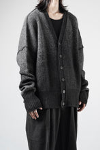 画像をギャラリービューアに読み込む, ISABEL BENENATO Yak Cardigan with Shaded Jacquard in Two Colours (GRAPHITE)
